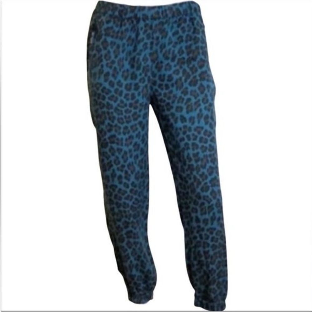 Young Fabulous & Broke Martino Leopard Print Joggers Womens Size Medium - Picture 1 of 5